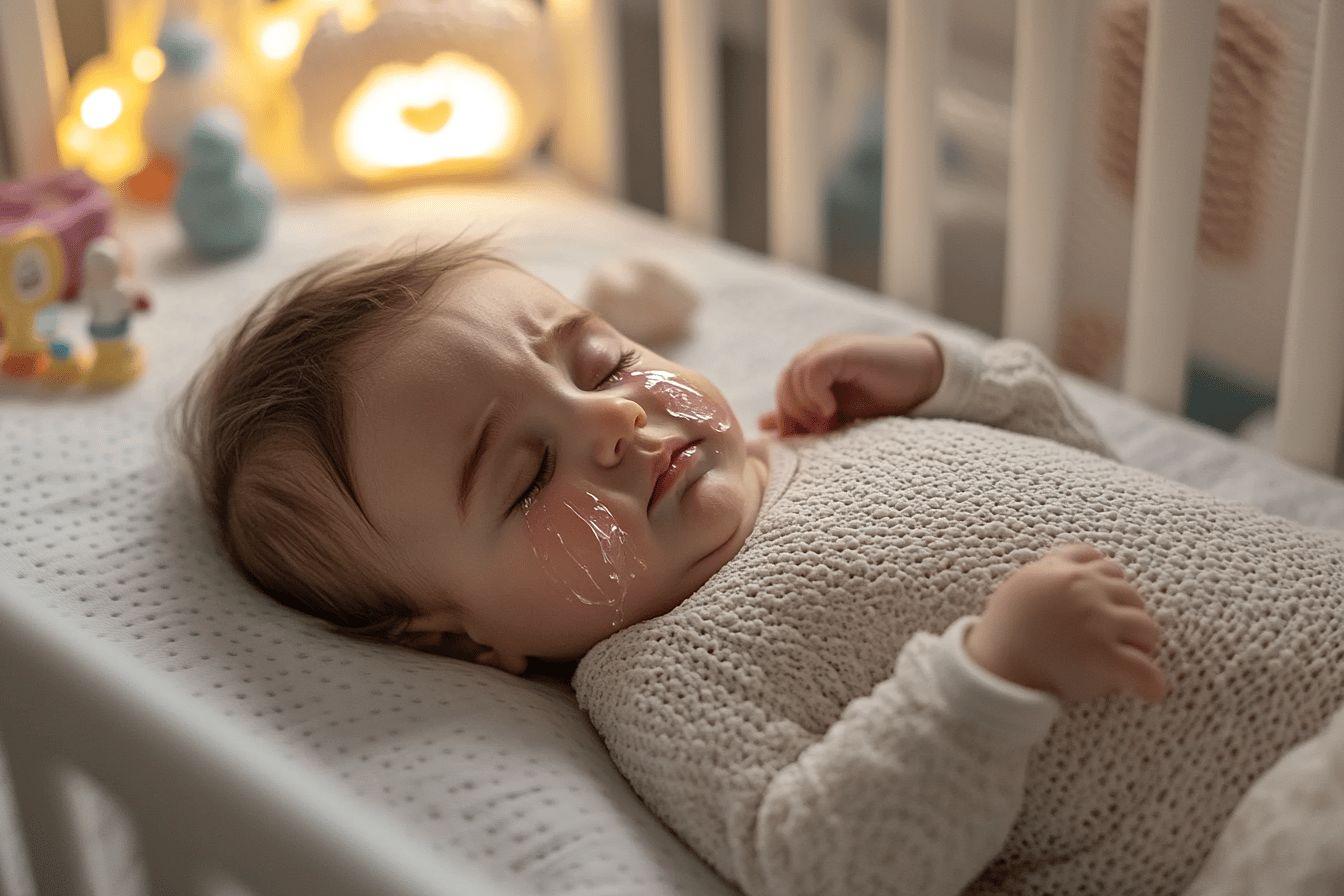 Pourquoi mon bébé pleure-t-il dans son sommeil la nuit : causes et solutions